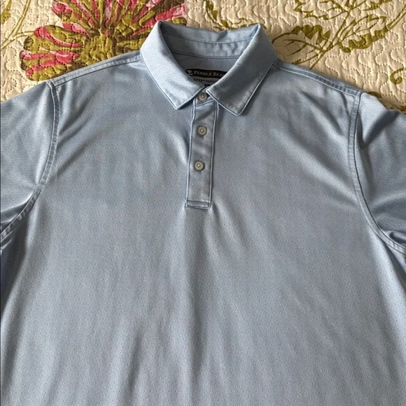 Pebble Beach Light Blue Performance Polo - Picture 2 of 11